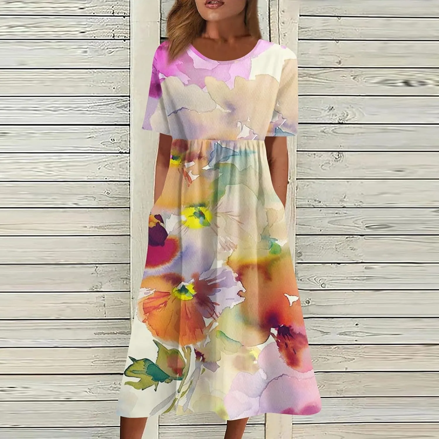 Spring Dresses for Women 2025 Womens Summer Dresses Casual Floral Print Dresses for Women Boho