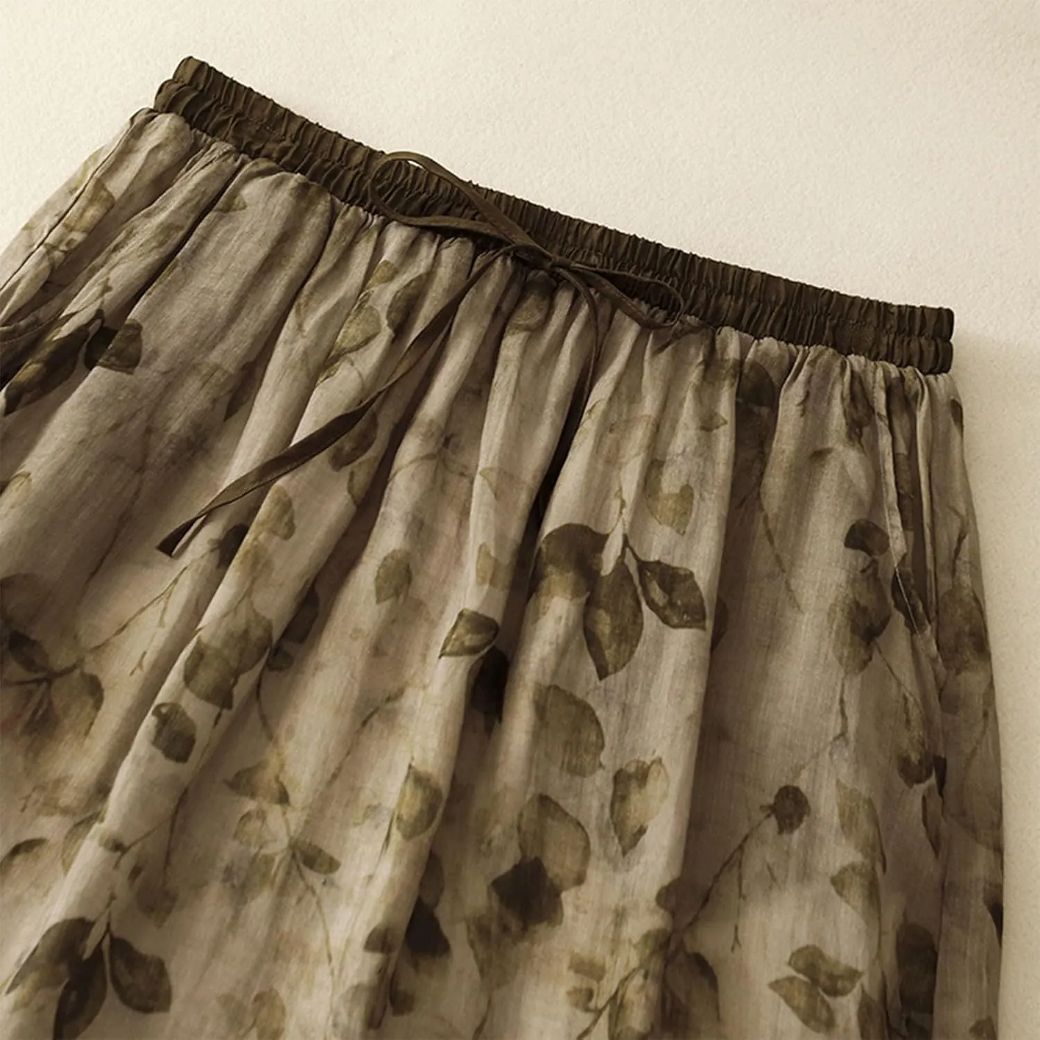 Spring Summer Floral Skirts for Women 2025 Bohemian Beach Midi Skirt Lightweight Flowy Vacation Boho Skirts