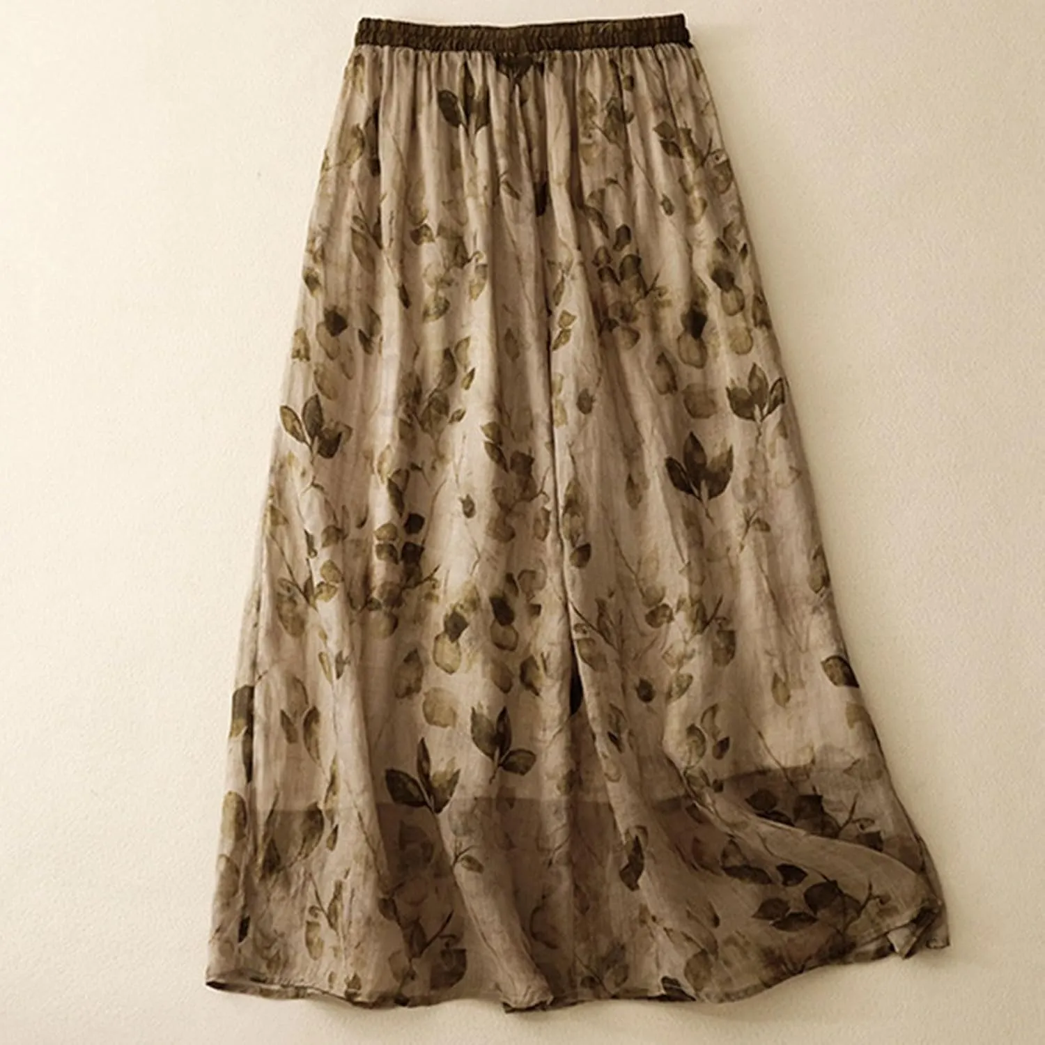 Spring Summer Floral Skirts for Women 2025 Bohemian Beach Midi Skirt Lightweight Flowy Vacation Boho Skirts
