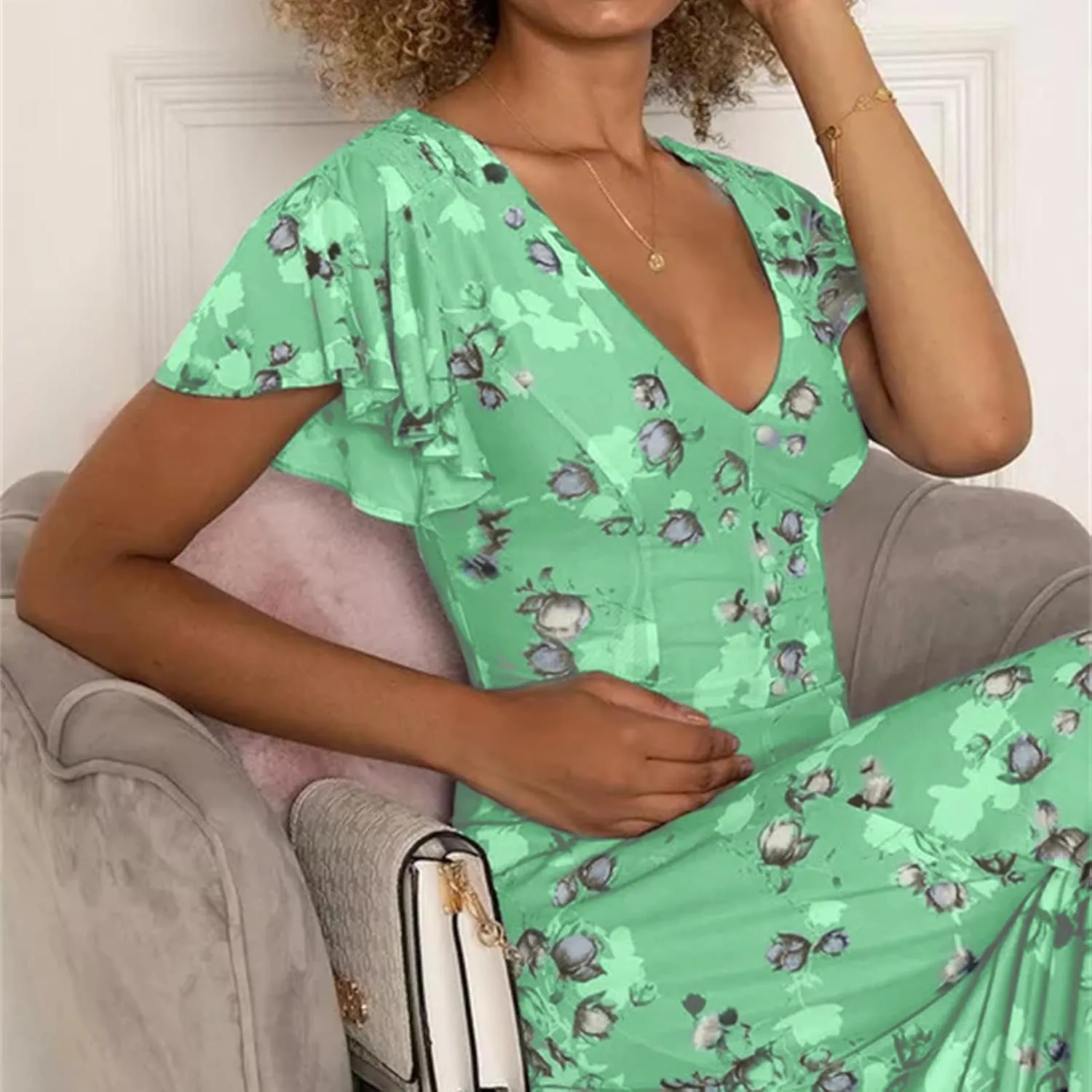 Summer Dresses for Women 2025 Dresses for Women 2025 Casual Spring Maxi Dress Floral Print
