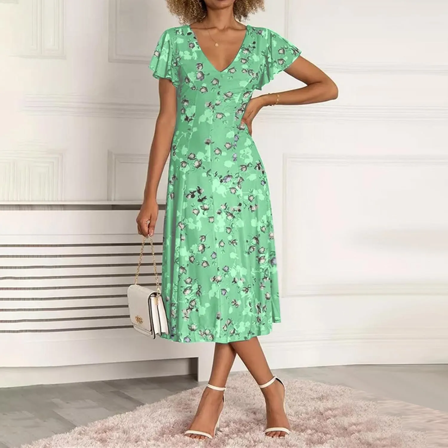 Summer Dresses for Women 2025 Dresses for Women 2025 Casual Spring Maxi Dress Floral Print
