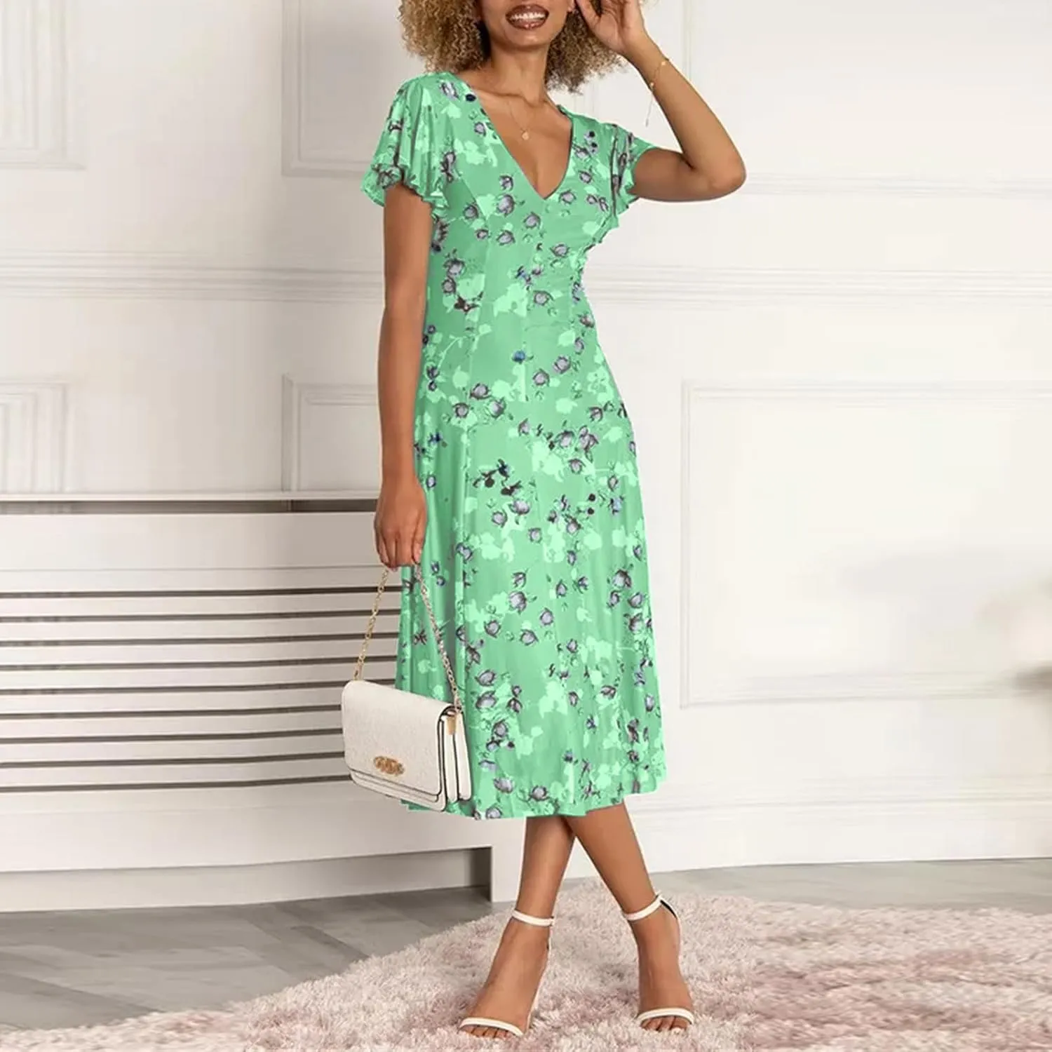 Summer Dresses for Women 2025 Dresses for Women 2025 Casual Spring Maxi Dress Floral Print