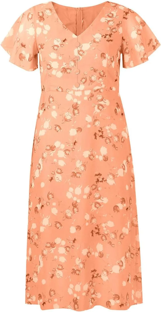 Summer Dresses for Women 2025 Dresses for Women 2025 Casual Spring Maxi Dress Floral Print