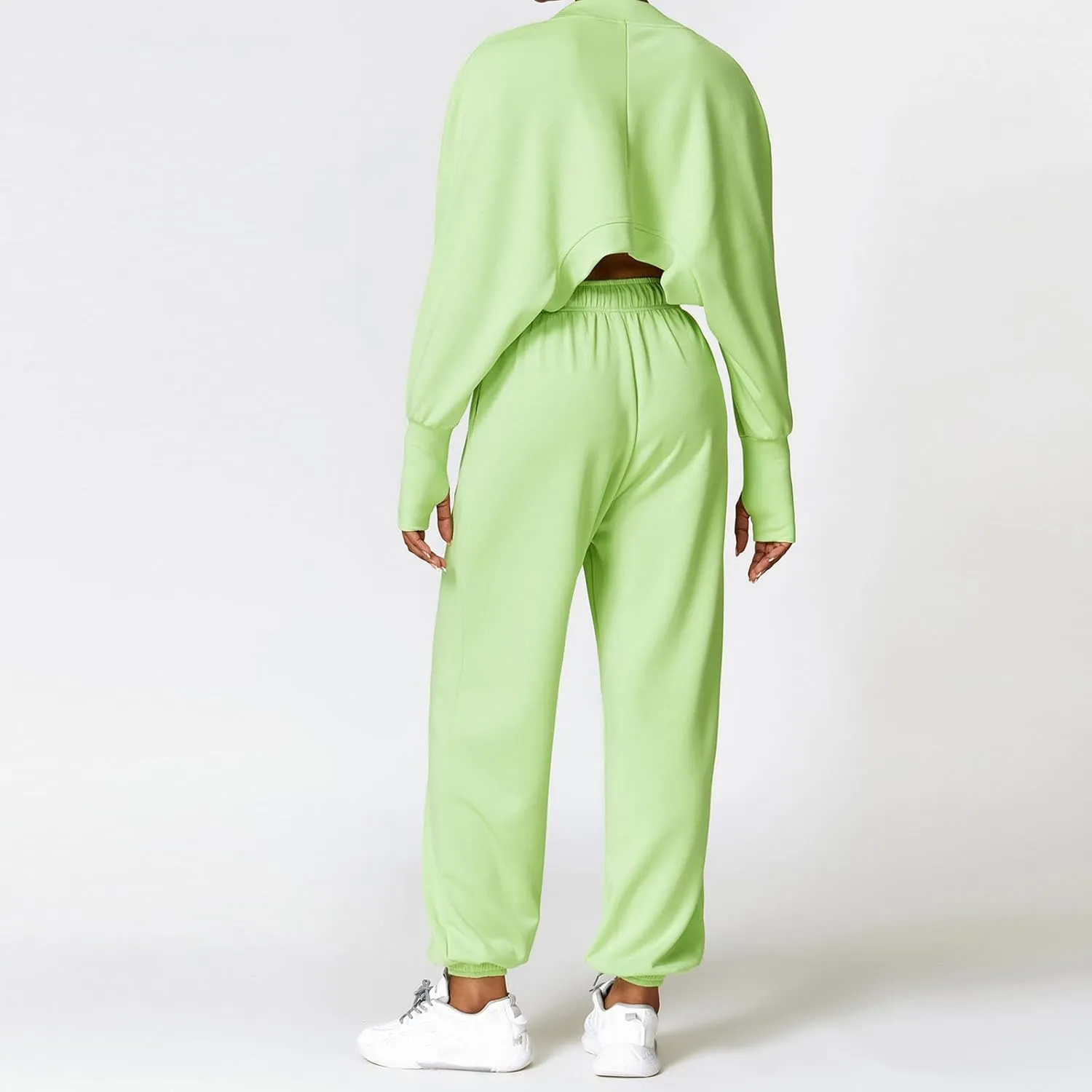 Sunwittafy Women's High Waist Sweatpants Lined Fleece Joggers with Pockets Lounge Athletic Workout Sweat Pants Trousers