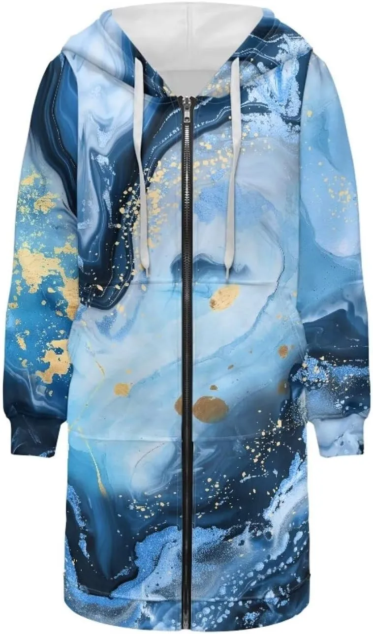 Suobstales Womens Zip Up Hoodies Long Sleeve Fall Lightweight Hooded Sweatshirt Oversized Fleece Jacket with Kangaroo Pockets