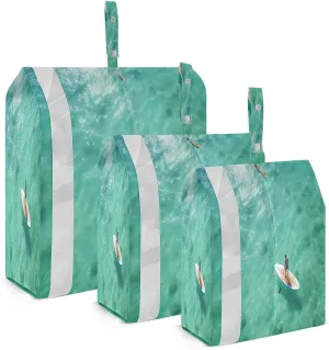 Surfer Summer Packing Cubes for Travel 3 Set Packing Cubes Compression Suitcase Organizer for Travel