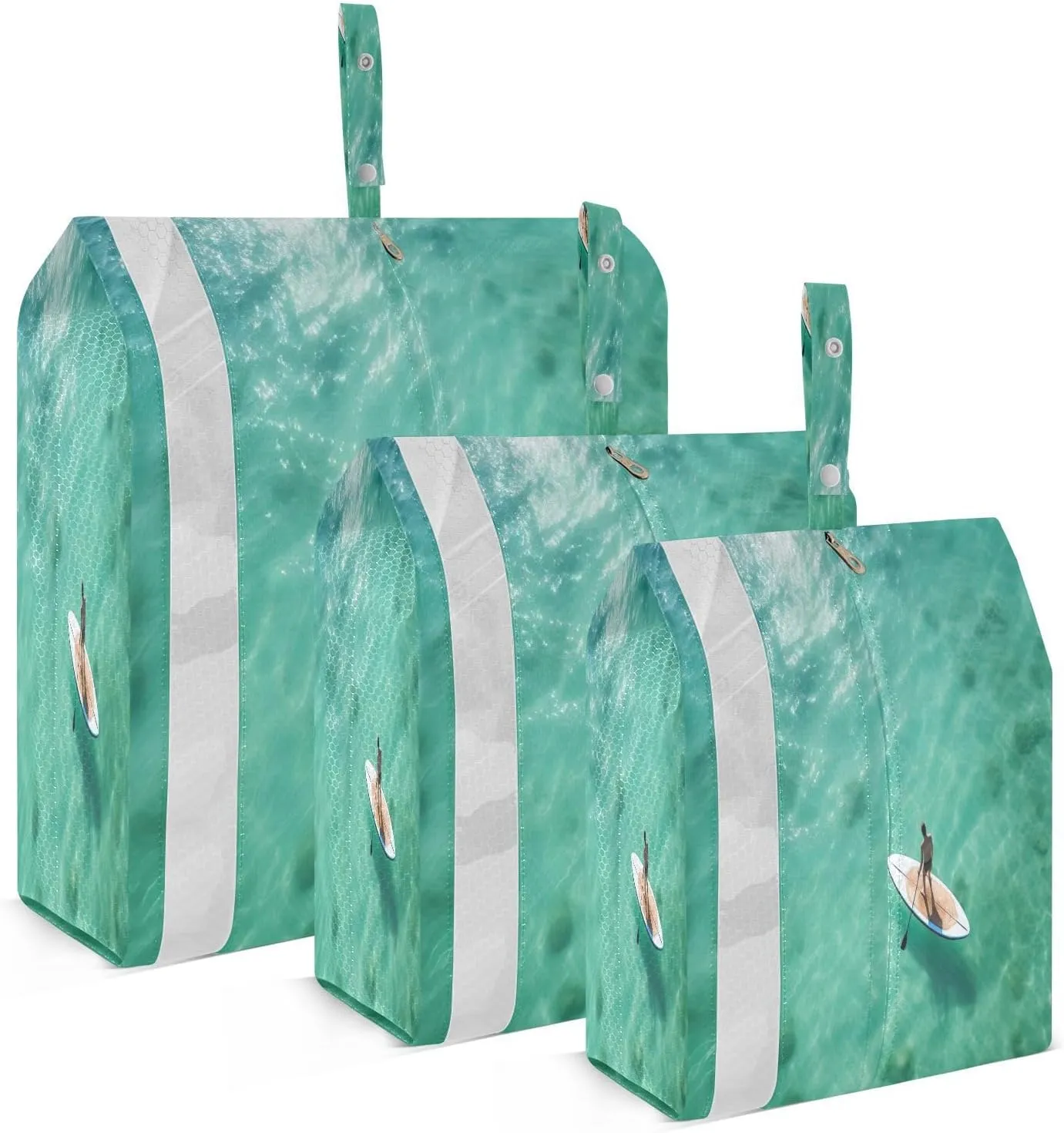 Surfer Summer Packing Cubes for Travel 3 Set Packing Cubes Compression Suitcase Organizer for Travel