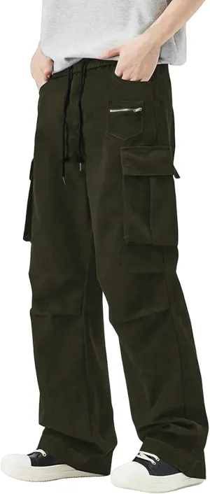 Sweatpants for Men Sport Tapered Classic Jogger Mens Split Ripstop Slim Fit Joggers Elasticated Waist Solid Slacks