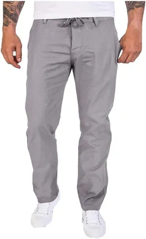 Sweatpants for Men Tapered Classic Slacks Athletic Elasticated Waist Solid Color Split Elasticated Comfort Cargo Dark