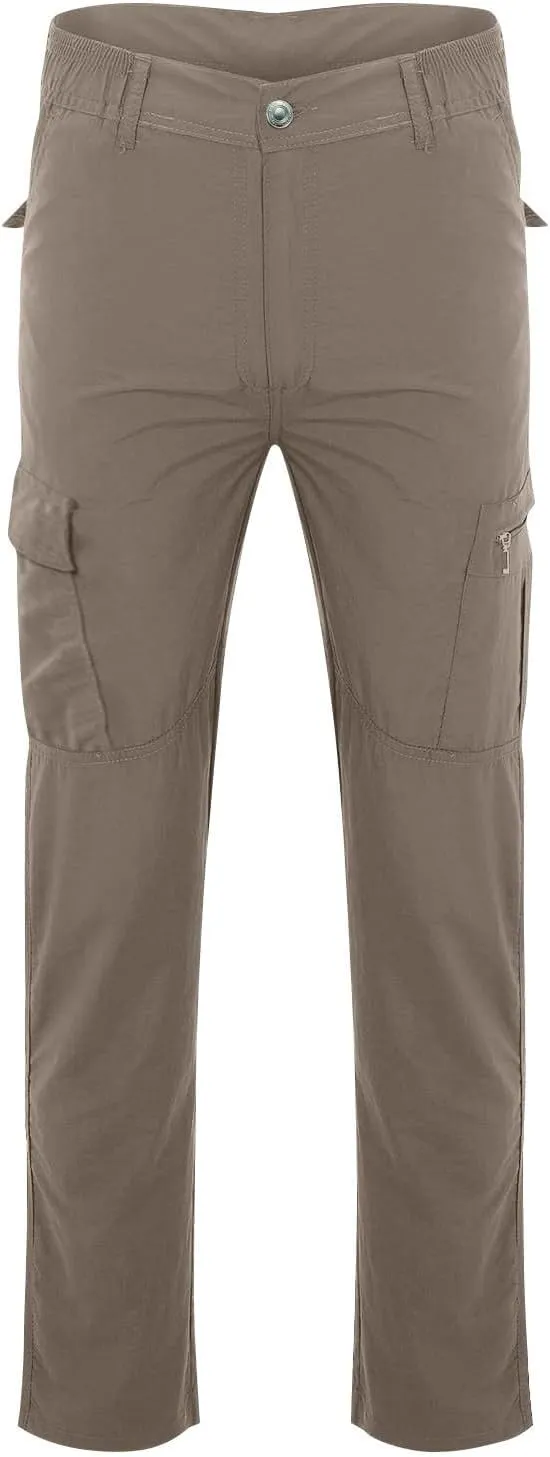 Tactic Pants for Men Hiking Water Resistant Ripstop Flex Cargo Pants Multi Pockets Outdoor Lightweight Trousers