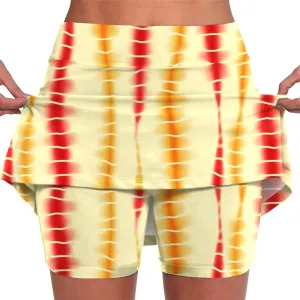 Tennis Skirts for Women Stretch Workout Lightweight Golf Athletic Skort Tie-Dye Pocket 2 in 1 Running Inner Shorts Underneath
