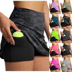 Tennis Skirts for Women with Shorts High Waisted Athletic Golf Skorts with Pockets Summer Flowy Lightweight Outfits