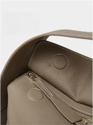 Top-layer Leather Crossbody Shoulder Bag Women Hobo Handbag Large Capacity Elegant Totes Versatile Eaves Wrapping Ear Bag