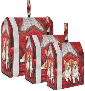 Two Corgi Dogs Packing Cubes for Travel 3 Set Packing Travel Organizer Cubes Luggage Organizer Bags for Organization