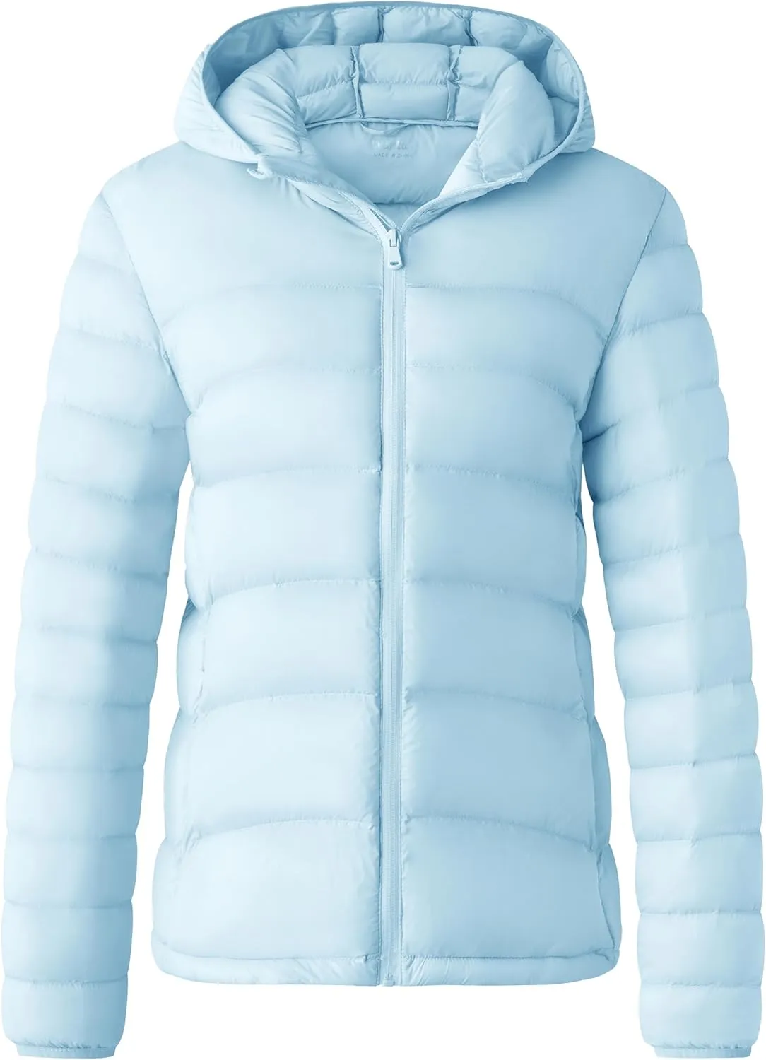 wantdo Women's Waterproof Winter Jacket Lightweight Hooded Down Jackets Packable Quilted Warm Winter Coat