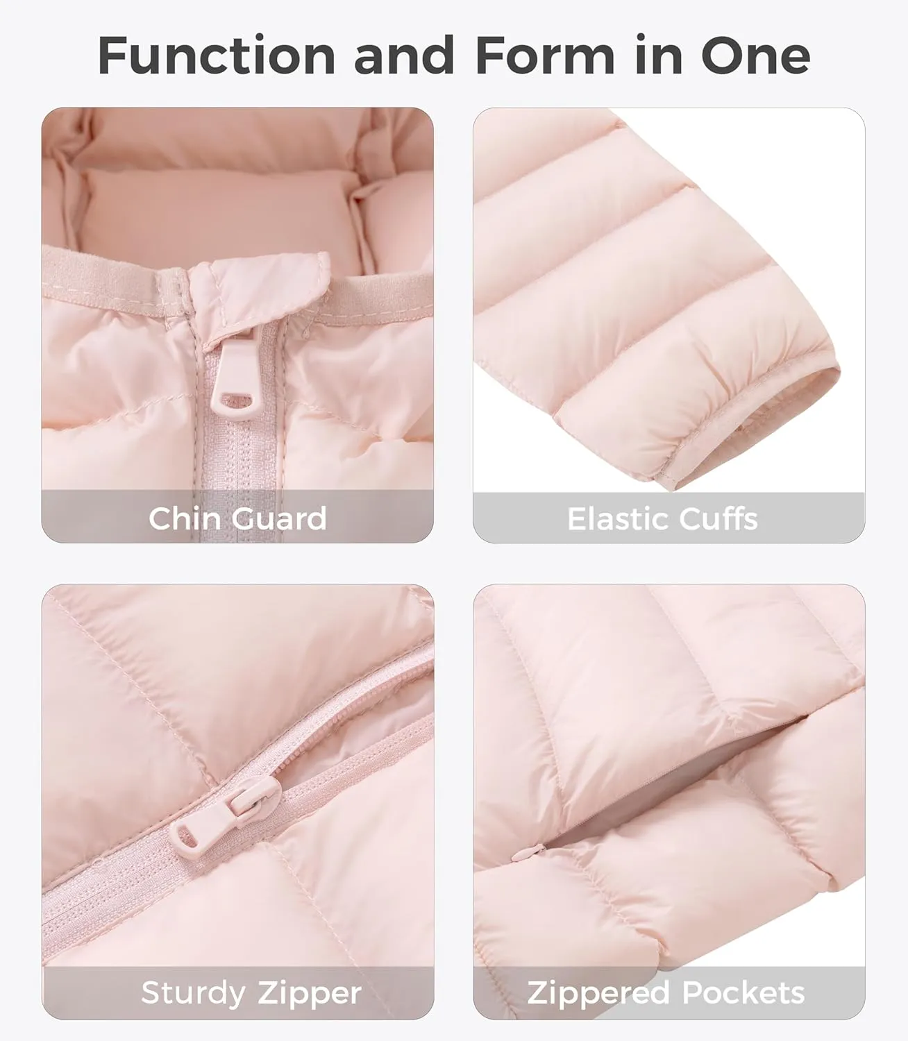 wantdo Women's Waterproof Winter Jacket Lightweight Hooded Down Jackets Packable Quilted Warm Winter Coat