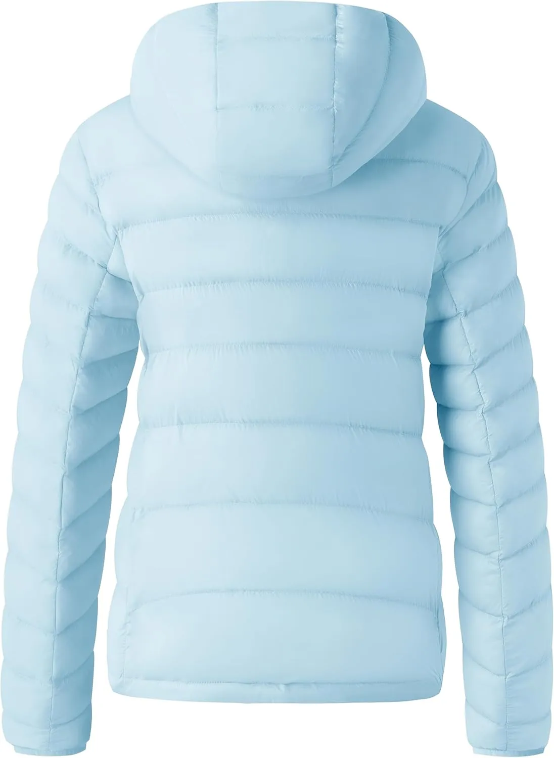 wantdo Women's Waterproof Winter Jacket Lightweight Hooded Down Jackets Packable Quilted Warm Winter Coat