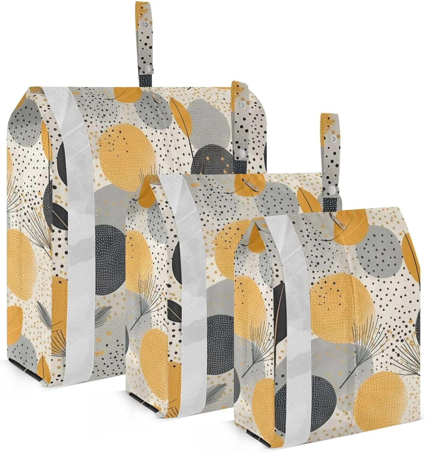 Watercolor Fall Leave Packing Cubes for Travel 3 Set Compression Travel Cubes Luggage Cubes for Woman Man