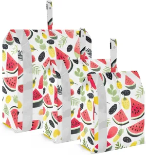 Watermelon Colored Strawberries Packing Cubes for Travel 3 Set Travel Compression Bags Luggage Accessories for Carry On Suitcases