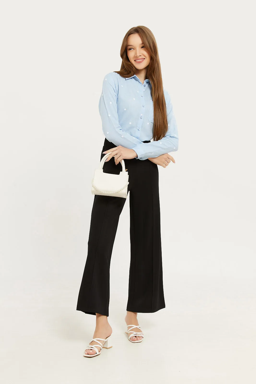 Women Blue Shirt Top