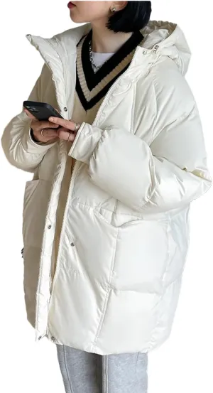Women Down Jackets Coat Winter Thick Warm Long Oversized Female Puffer Cotton Padded Outwear