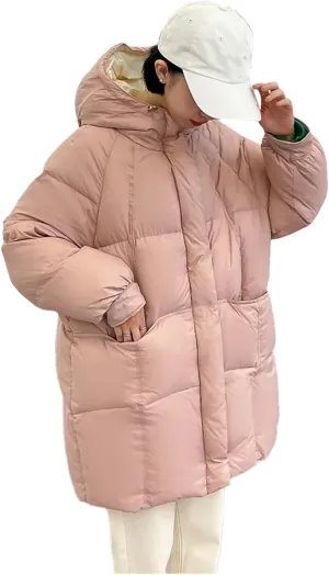 Women Down Jackets Coat Winter Thick Warm Long Oversized Female Puffer Cotton Padded Outwear