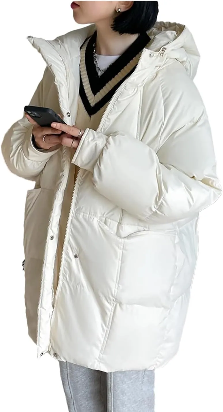 Women Down Jackets Coat Winter Thick Warm Long Oversized Female Puffer Cotton Padded Outwear