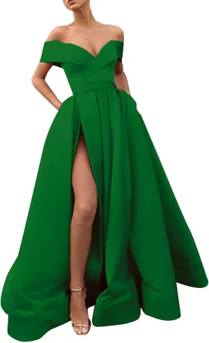 Women Floor Length Cocktail Chiffon Summer Dresses Temperament French Retro Low Cut V Neck Long Dress with High Slit