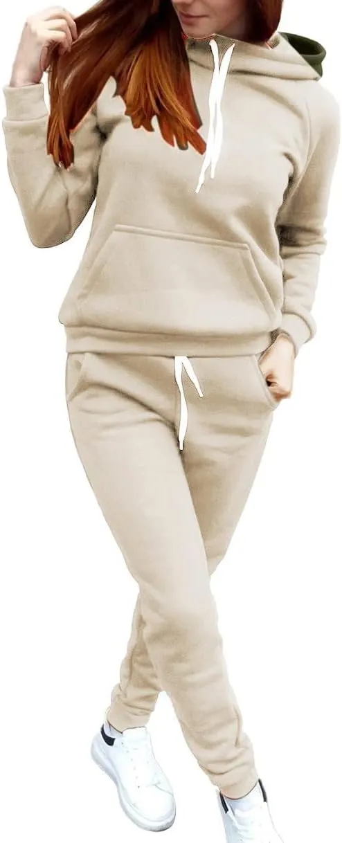 Womens 2 Piece Outfits Long Sleeve Crewneck Graphic Tracksuit Sweatshirt Baggy Fall Fashion Sweatpants Sets