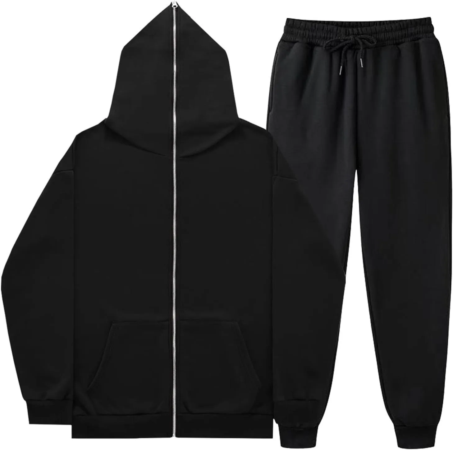 Women's 2 Piece Outfits Lounge Set Long Sleeve V Neck Drawstring Tracksuit Pullover Sweatshirt Jogger