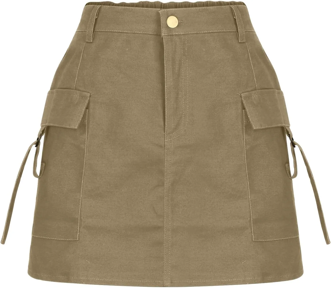Women's Cargo Skirt Casual Wrap Bodycon Pockets Skirts Solid Color Low Waisted Pure Comfort Skirt 2025 Outfits