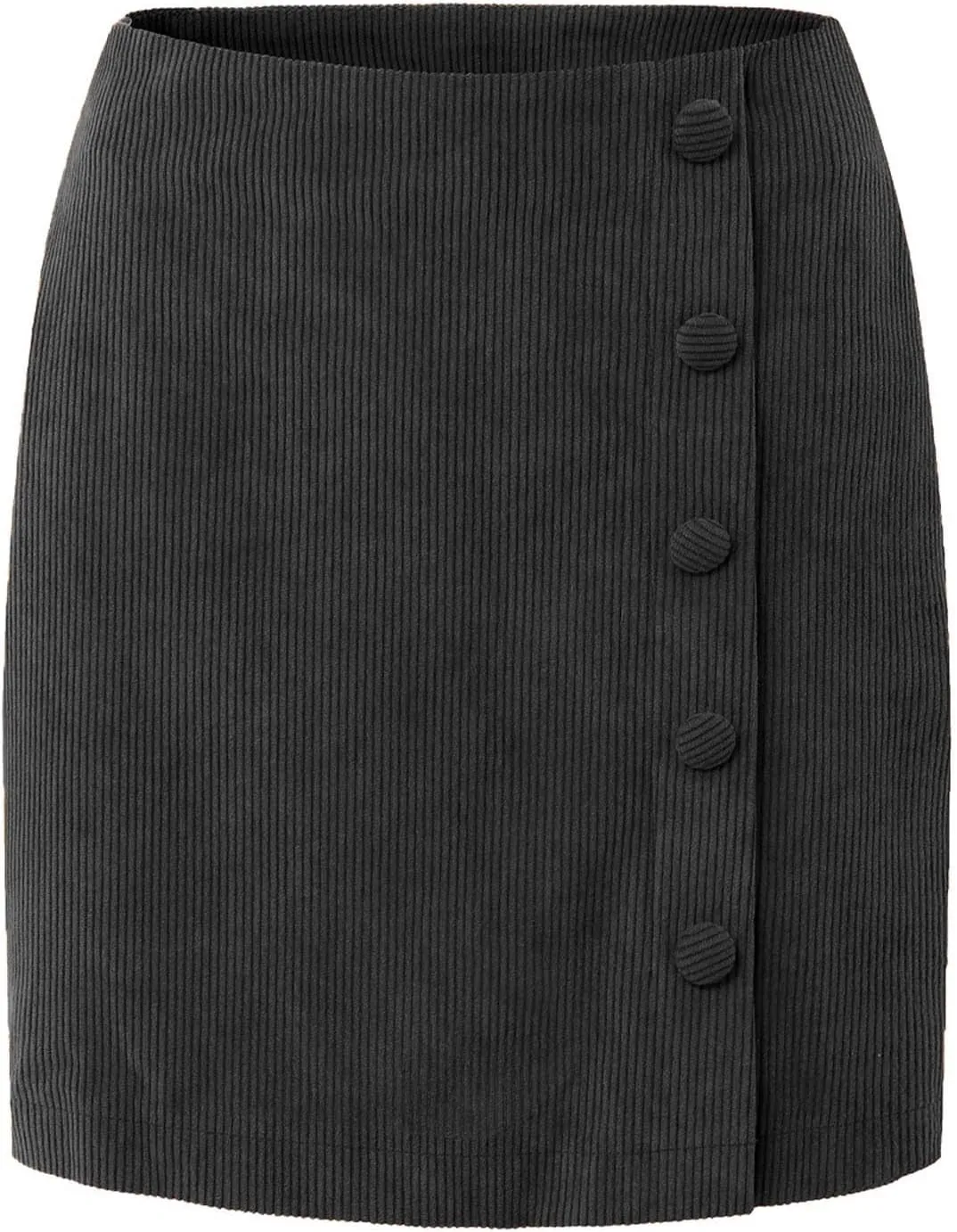 Womens Corduroy Skirts Spring High Waist Button Down Bodycon Short Mini Skirt Fashion Business Casual Skirt for Work