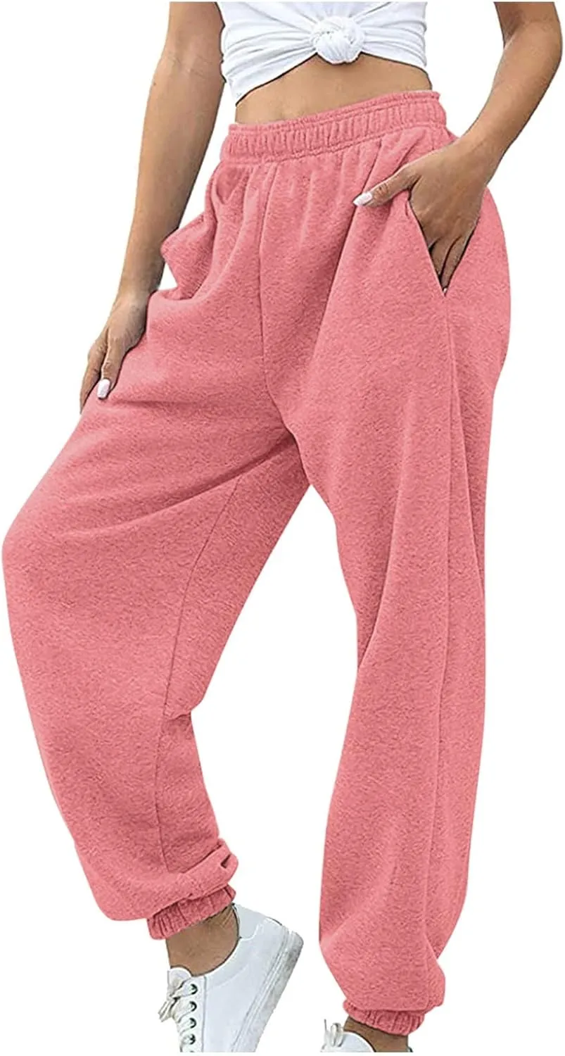 Women's Cotton Linen Summer Floral Palazzo Lounge Pants Elastic Waisted Ankle Length Slim-Fit Trousers Travel