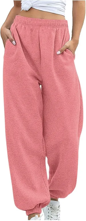Women's Cotton Linen Summer Floral Palazzo Lounge Pants Elastic Waisted Ankle Length Slim-Fit Trousers Travel