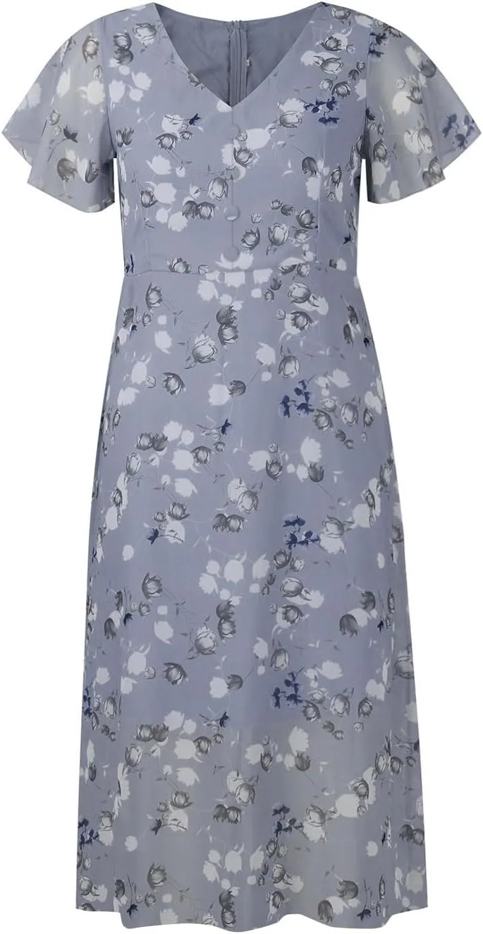 Womens Dresses Maxi Dresses for Women Summer Dresses for Women 2025 Ruffle Short Sleeve Floral