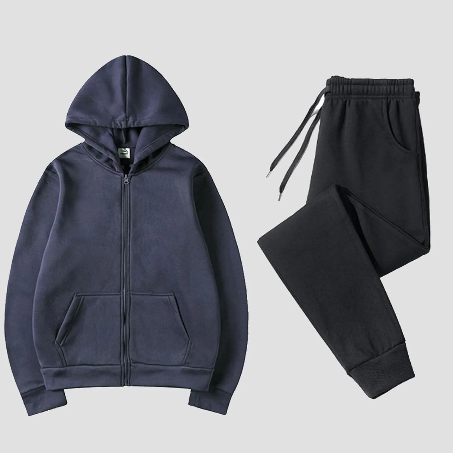 Women's Fashion Outfits Long Sleeve Crewneck Color Block Outfit Sweatshirt and Wide Leg Sweatpant Sweatsuits