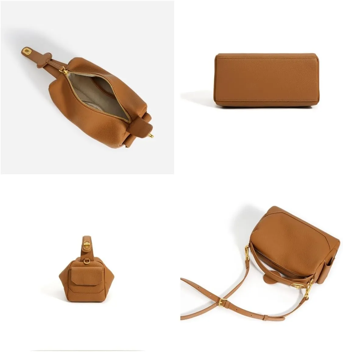 Women's Genuine Leather Handbag Stylish Shoulder Crossbody Armpit Bag Pillow Bag Versatile Hand Carry Hobo Togo Stylish