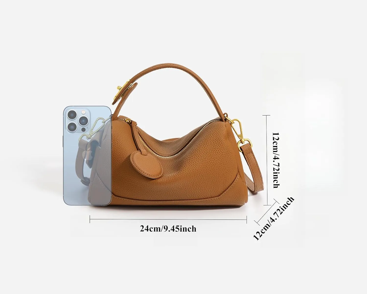 Women's Genuine Leather Handbag Stylish Shoulder Crossbody Armpit Bag Pillow Bag Versatile Hand Carry Hobo Togo Stylish
