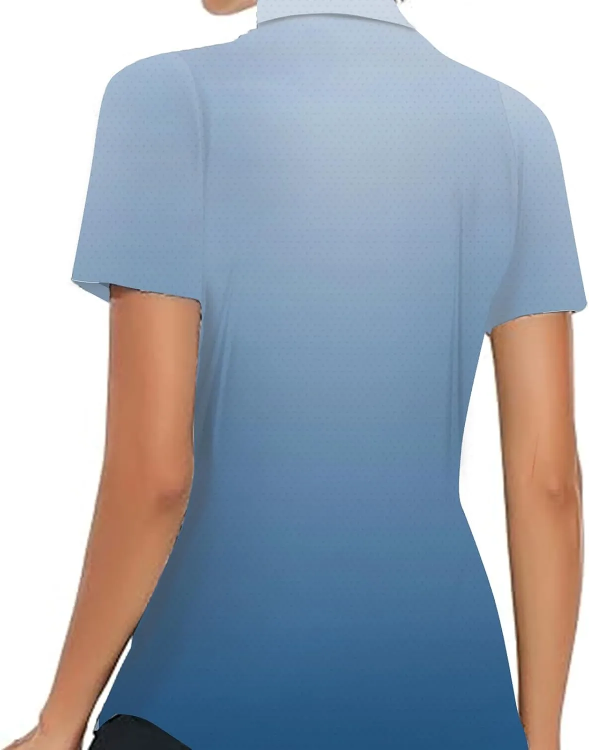 Women's Golf Shirt Short Sleeve Polo Shirts Quick Dry Tennis Tops V-Neck with Collar Shirts Golf Outfits for Women