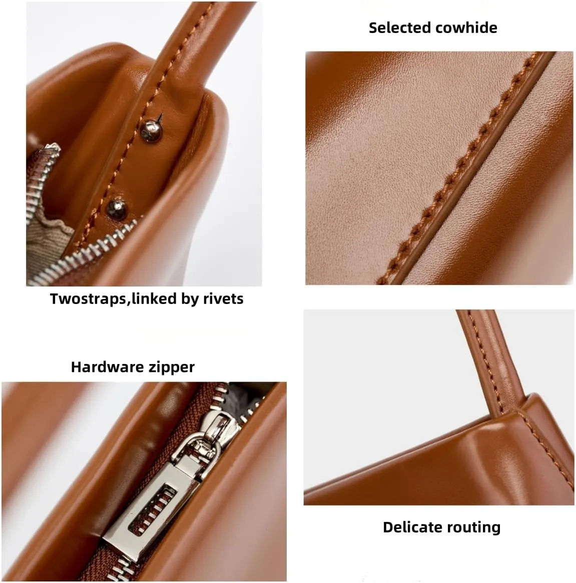 Women's Leather Small Retro Shoulder Crossbody Armpit Bag Handbag Clutch Hobo Pillow Bag Versatile Chic Stylish Casual