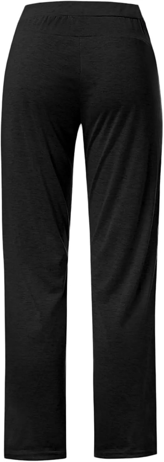 Women's Linen Blend Summer Pull On Pants Low Waist Ankle Length Slim Fit Trousers Travel