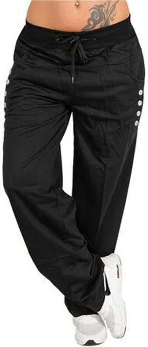 Women's Linen Blend Summer Pull On Pants Low Waist Ankle Length Slim Fit Trousers Travel