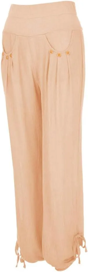 Womens Linen Summer Y2K Streetwear Palazzo Lounge Pants Low Waist Stretchy Plus Size Pants Beach