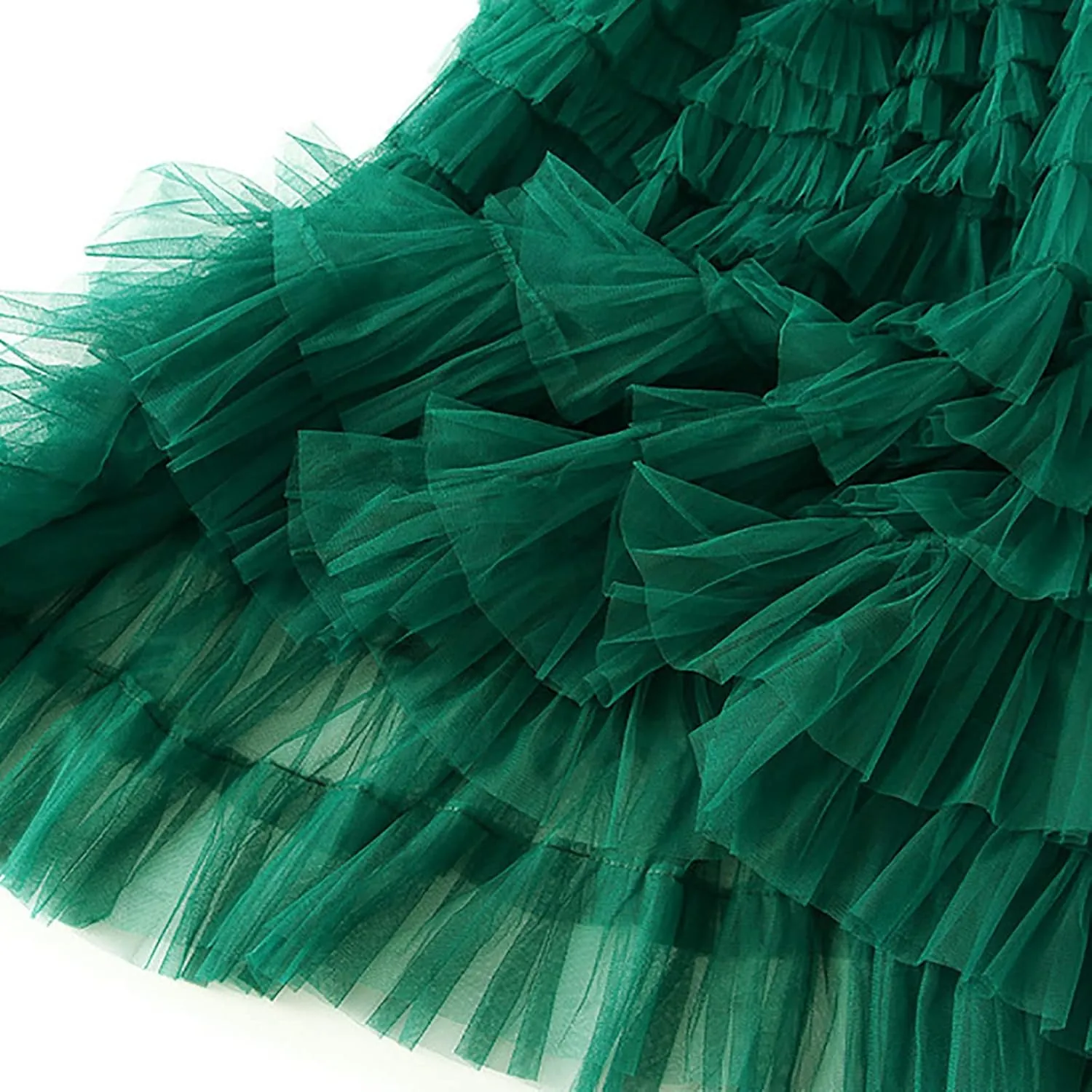 Women's Long Maxi Tulle Skirts A Line Ruffle High Waisted Tiered Layered Mesh Tutu Skirt Petticoat Costumes