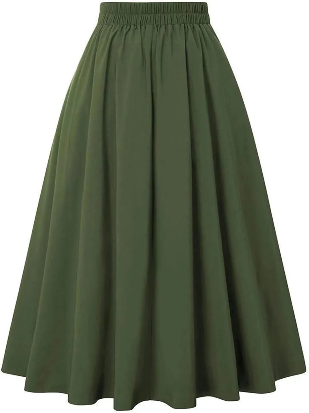 Women's Maxi Dresses 2025 Elegant Trendy Midi Vintage Button Elastic High Waisted Pleated Cocktail Skirts, S-2XL