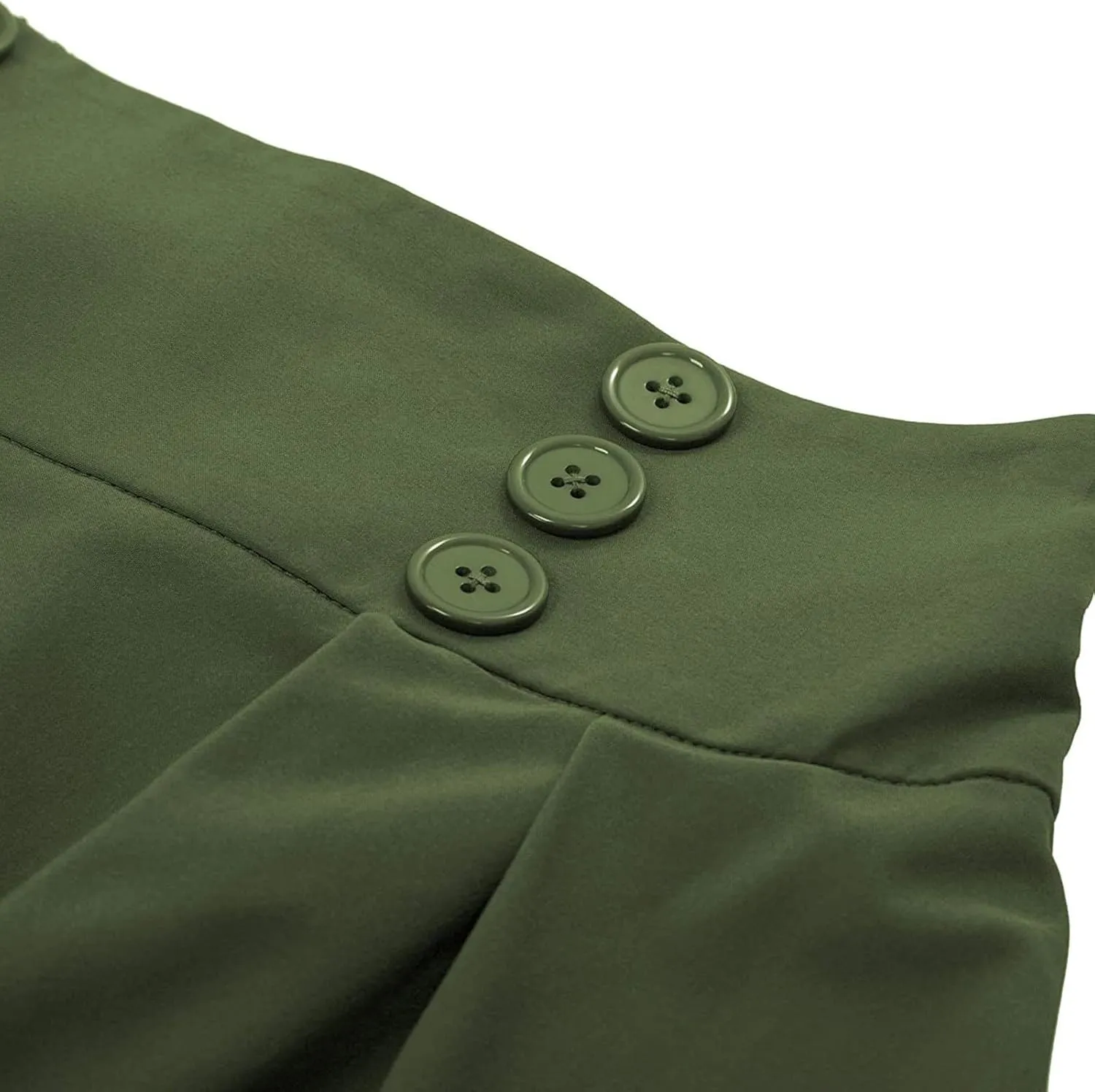 Women's Maxi Dresses 2025 Elegant Trendy Midi Vintage Button Elastic High Waisted Pleated Cocktail Skirts, S-2XL