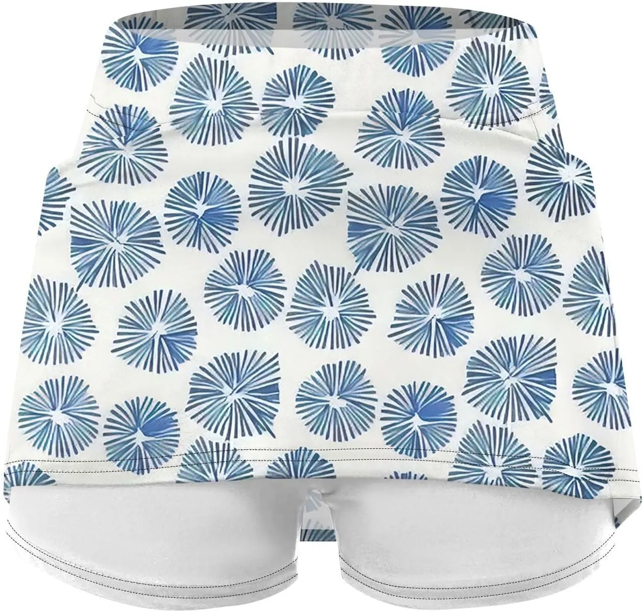 Women's Tennis Golf Skirts Floral Printed High Waist Skorts with Pockets Athletic Sports Running Workout Inner Shorts