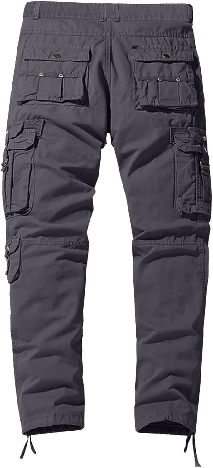 Work Pants for Men Construction Flex Casual Hiking Pants Workout Joggers Stretch Twill Track Sweatpants Multi Pockets