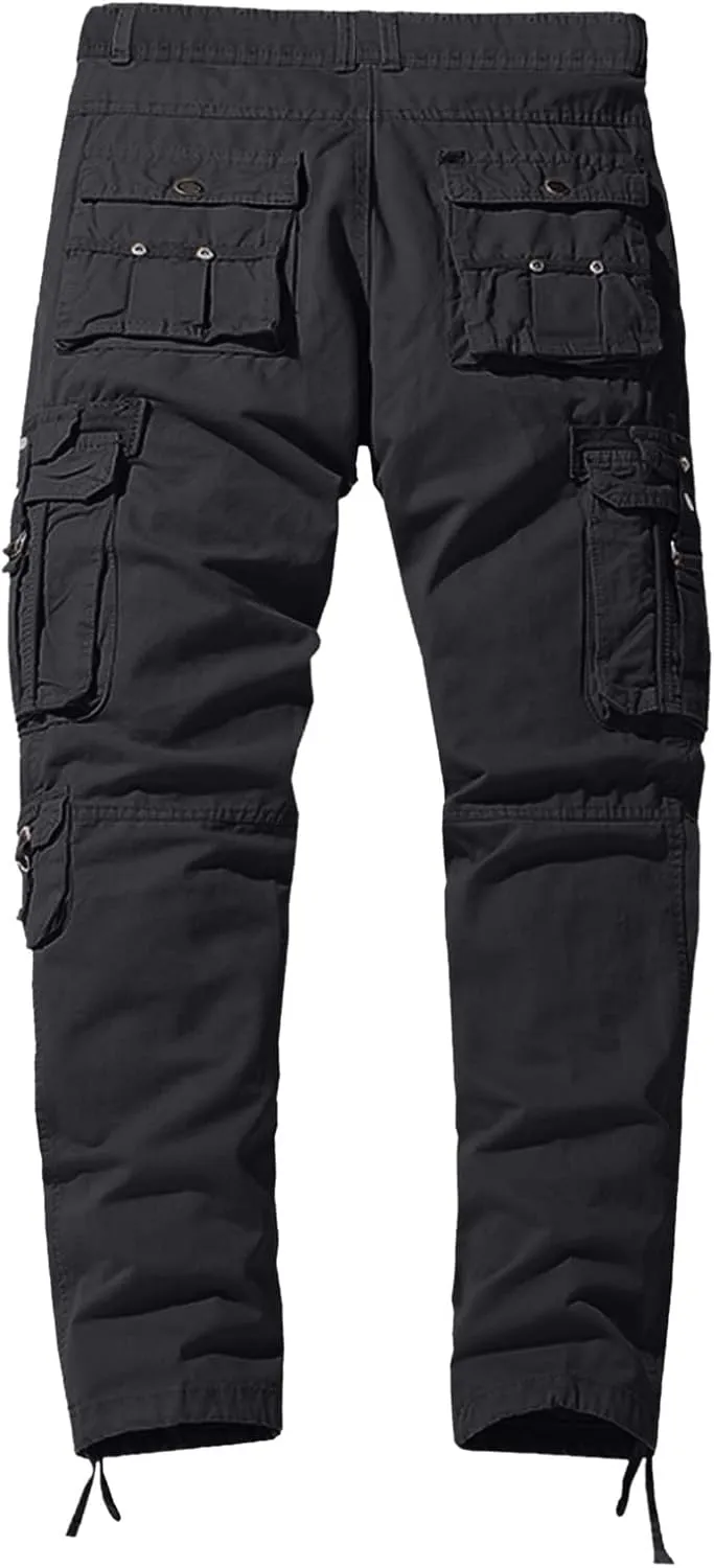 Work Pants for Men Construction Flex Casual Hiking Pants Workout Joggers Stretch Twill Track Sweatpants Multi Pockets