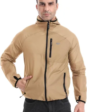 Wulibike Mens Windbreaker Jackets Lightweight men's cycling jacket with Hood Unisex Packable Golf Running Wind Breaker Jacket